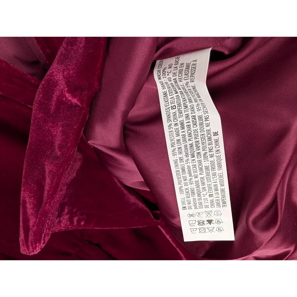 Endless Rose Velvet Jacket Womens‎ Large Fushia Blazer Single Button Pockets NWT - Picture 5 of 8